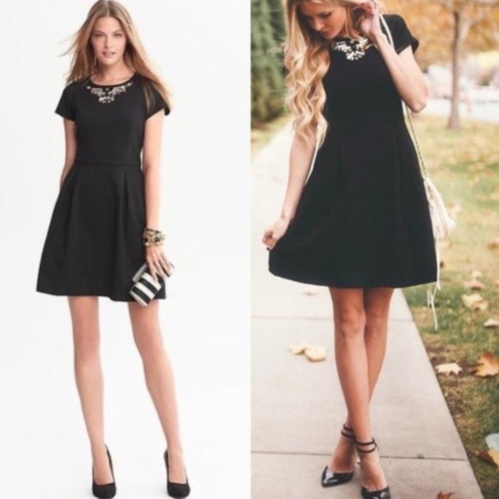 BR Jeweled Neckline Cap Sleeve LBD 4
